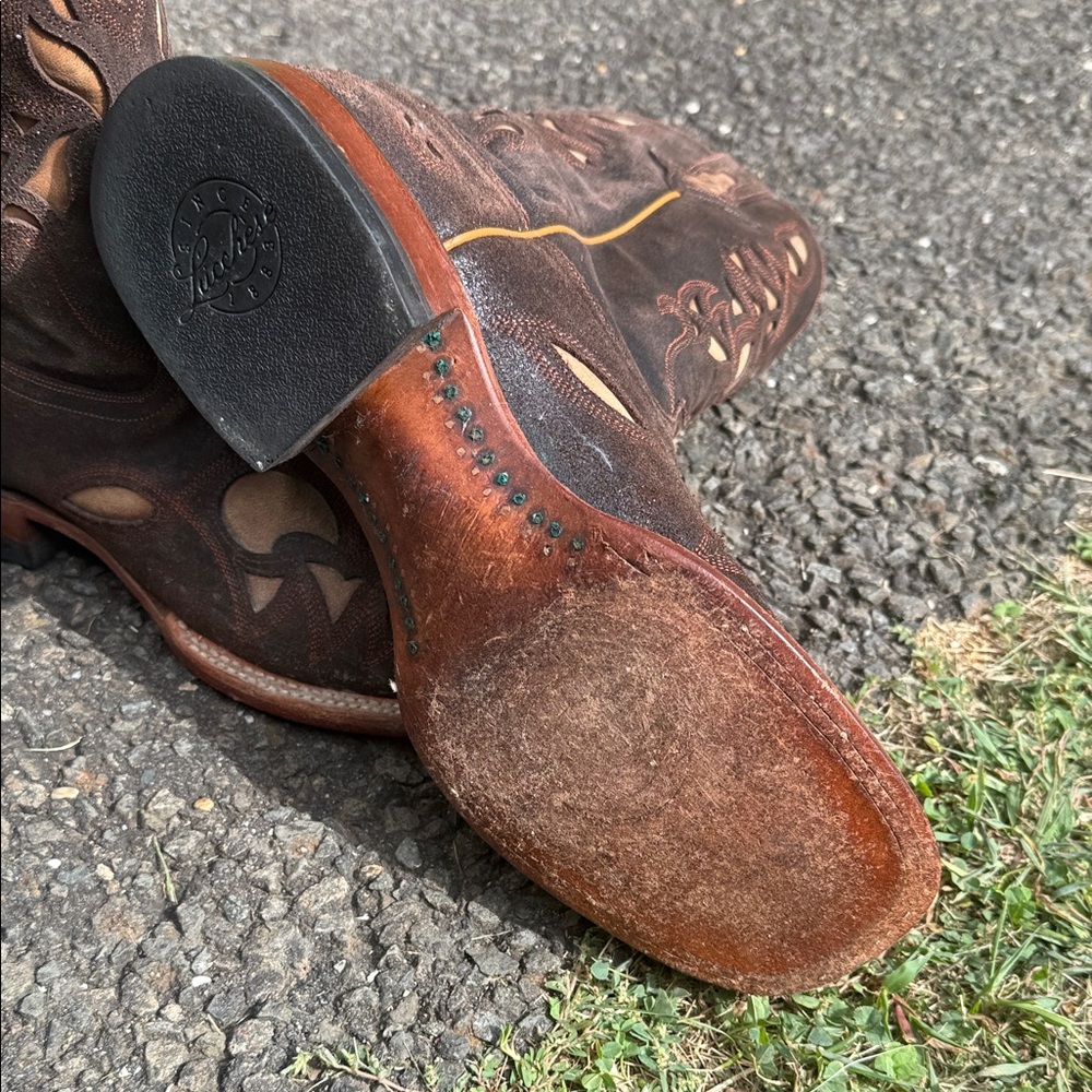 Lucchese Brown Cowboy Boots (Men) - Picture 4 of 7